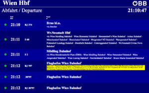 OEBB Monitortafel